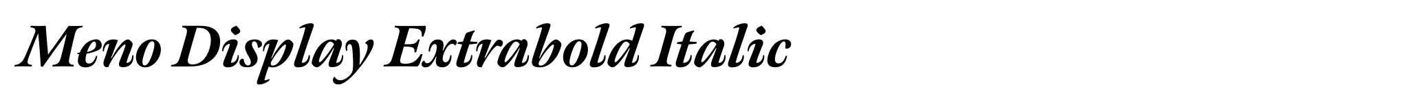 Meno Display Extrabold Italic image